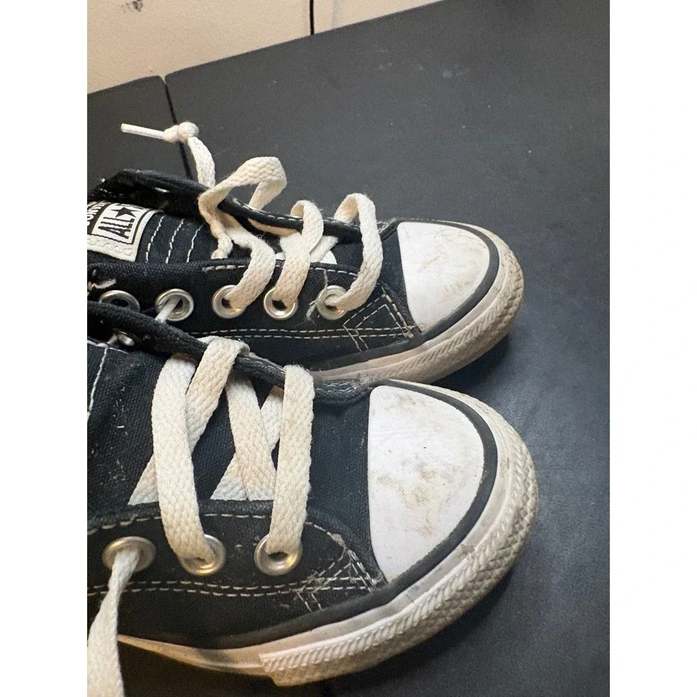 Converse All Star Low Top Black Canvas Youth Sneakers Size 11 WB2400088